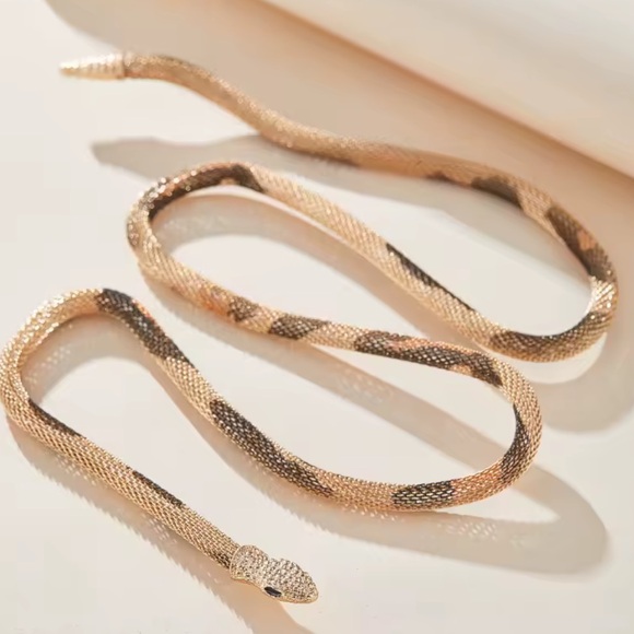 Serpentine Snake Design Wrap Necklace serpent multi - Picture 4 of 13